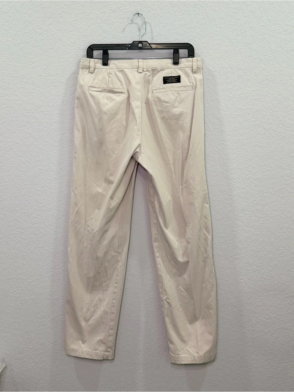 Vintage Banana Republic Men's Cream Chino Pants - Classic Straight Fit